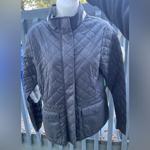 New Peter Millar Women’s Black Diamond Quilted Packable Jacket, Size Small